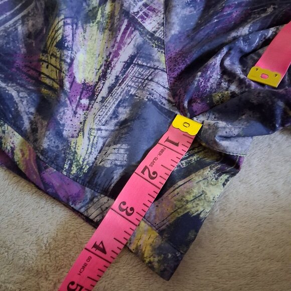 Athleta Simone Biles Girl's Size XL (14) Purple Gray Pattern Athletic Shorts - Picture 11 of 12
